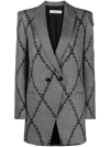 PHILOSOPHY DI LORENZO SERAFINI CHAIN-LINK PRINT BLAZER