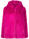Apparis Skylar Recycled Faux Fur Jacket In Pink