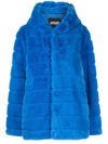 Apparis Milly Faux Fur Short Coat In Azure Blue