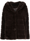 APPARIS HOODED FAUX-FUR COAT