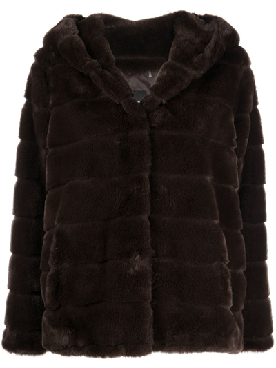 Apparis Goldie 5 Faux Fur Jacket In Brown