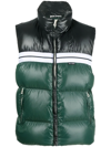 PALM ANGELS COLOUR-BLOCK PADDED GILET