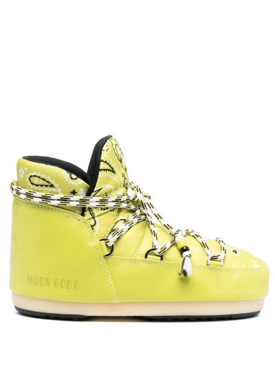 Alanui X Moonboot Bandana-print Boots In Yellow