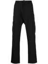 Marcelo Burlon County Of Milan Solid Color Cargo Sweatpants With Contrasting Embroidery In Schwarz