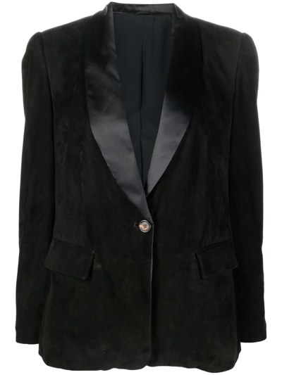 Brunello Cucinelli 单排扣西装夹克 In Black