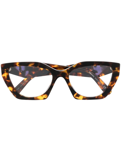 Prada Square-frame Glasses In Brown