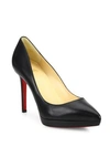 CHRISTIAN LOUBOUTIN PIGALLE 100 LEATHER PLATFORM PUMPS,400089994686