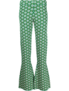 DODO BAR OR GRAPHIC-PATTERN FLARED TROUSERS