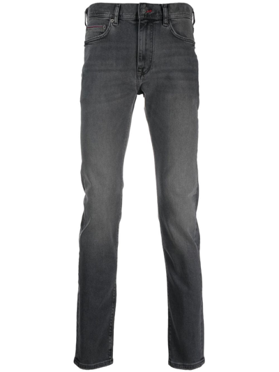 Tommy Hilfiger Stonewash Skinny-cut Jeans In Grau