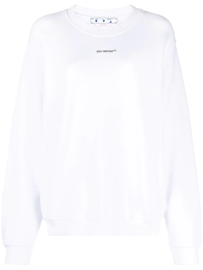 Off-white Tie-dye Arrow Relaxed Sweatshirt In Bianco