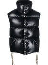 Khrisjoy Logo-drawstring Down Gilet In Schwarz