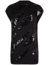 Rta Samantha Sequin-embellished Knit Dress In Black