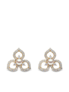 Yoko London 18kt Yellow Gold Petal Pearl And Diamond Earrings In Gold