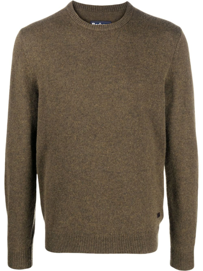 Barbour Crew-neck Long-sleeve Jumper In Grün
