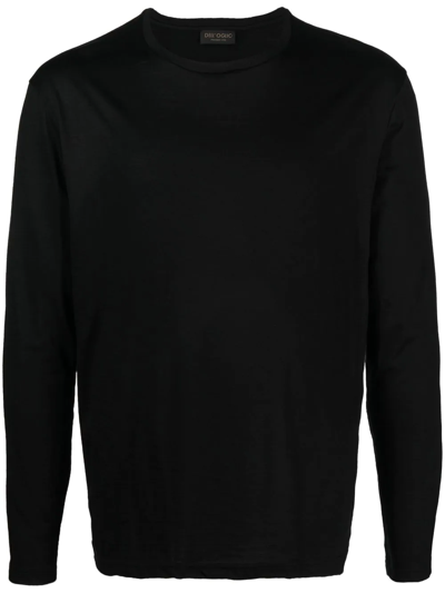 Dell'oglio Long-sleeved T-shirt In Schwarz