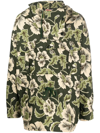 Kenzo Jungle Camo Floral-print Cotton-canvas Jacket In Grün