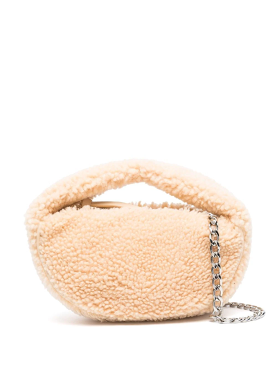 By Far Baby Cush Shearling Crossbody Bag In Multi