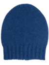 D4.0 Chunky Ribbed-knit Beanie In Blau