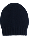 D4.0 Chunky Ribbed-knit Beanie In Blau