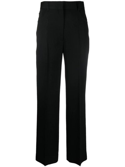 Victoria Beckham High-waisted Straight-leg Trousers In Ink Blue