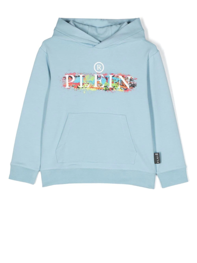 Philipp Plein Junior Babies' Logo-print Detail Hoodie In Blue