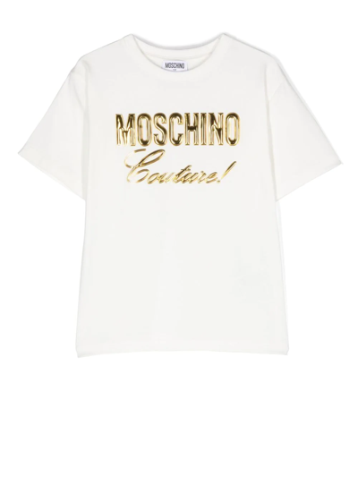 Moschino 3d-logo Cotton T-shirt In Weiss
