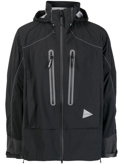 And Wander Pertex Shield Rain Jacket In Schwarz