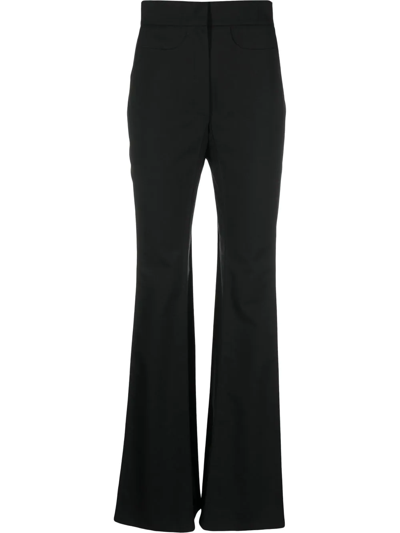 Bevza High-waisted Square-pocket Pants In Black