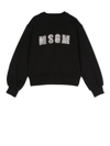 Msgm Sequin-embellished Logo Sweatshirt In Schwarz