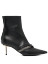 COPERNI ZIP-DETAIL LEATHER ANKLE BOOTS