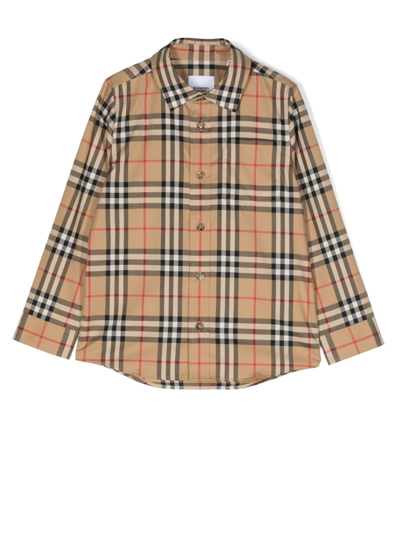 Burberry Kids' Vintage Check Long-sleeve Shirt