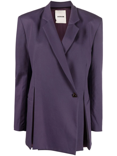 Aeron Single-breasted Tailored Blazer In Violett
