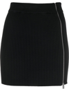 Alyx Ribbed-knit Mini Skirt In Schwarz