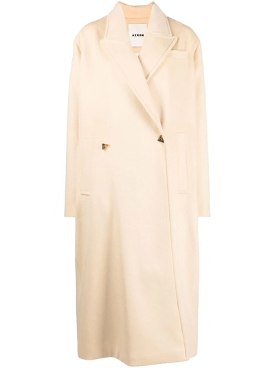 Aeron Haven Double-breasted Wool Coat In Neutrals