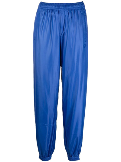 Adidas Originals High-waisted Tapered Trousers In Blau