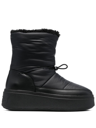 Ash Chunky-sole Drawstring-fasten Boots In Black