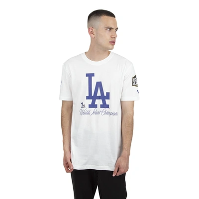 New Era Mens Los Angeles Dodgers  Yankees World T-shirt In White