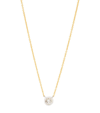 ANNOUSHKA MIXED GOLD AND DIAMOND SOLITAIRE NECKLACE