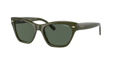 Vogue Eyewear Woman Sunglasses Vo5445s In Dark Green