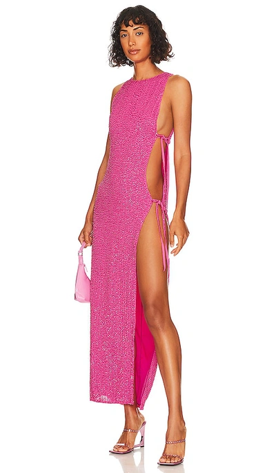 H:ours Juniper Maxi Dress In Hot Pink