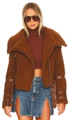 Tularosa Bailey Moto Jacket In Cappuccino