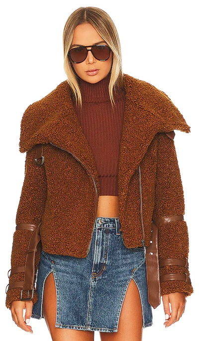 Tularosa Bailey Moto Jacket In Cappuccino