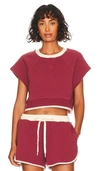 The Upside Banksia Brooklyn Short-sleeve Sweatshirt In Red
