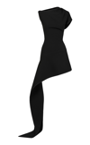 Maticevski Indicative Asymmetric One-sleeve Jersey Mini Dress In Black