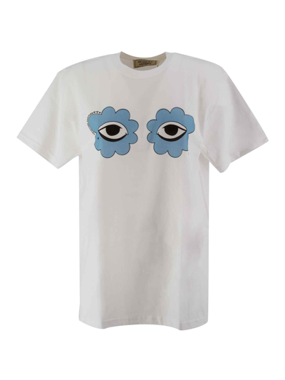 Alessandro Enriquez Eyes Graphic-print T-shirt In White