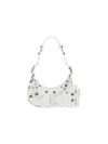Balenciaga Le Cagole Xs Leather Shoulder Bag In Panna