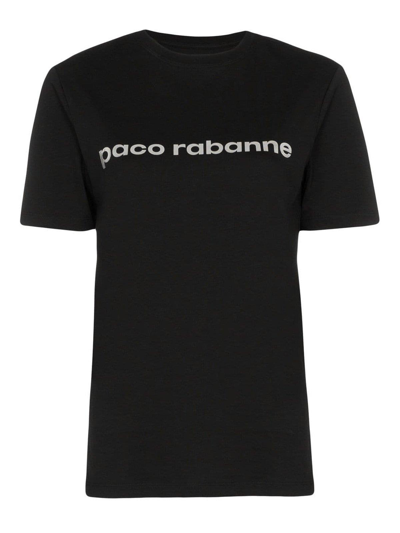 RABANNE LOGO PRINTED CREWNECK T-SHIRT