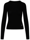 Dolce & Gabbana Logo Plaque Crewneck Knitted Sweater In Nero
