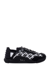 Dolce & Gabbana Men's Calfskin Nappa Portofino Sneakers With Dg Logo Print In Black