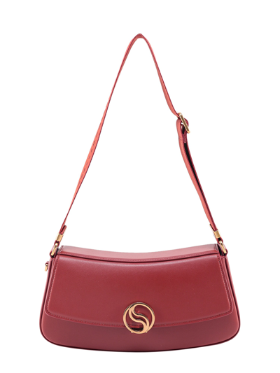 Stella Mccartney S-wave Brick-coloured Shoulder Bag In Red